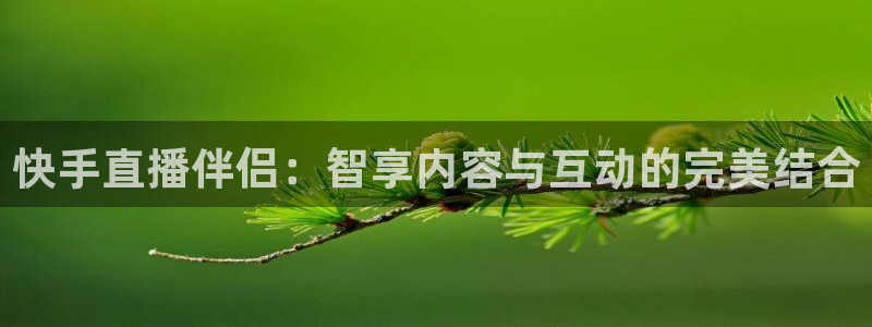 搜球体育直播app：快手直播伴侣：智享内容与互动的完美结合